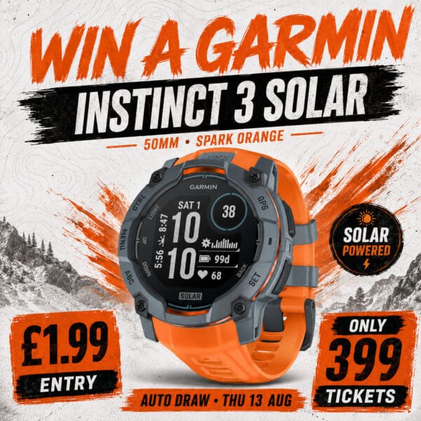 Win a Garmin Instinct 3 Solar 50mm