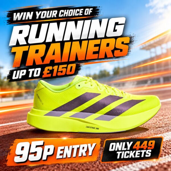 Win any pair of running trainers up to &pound;150 for 95p per entry