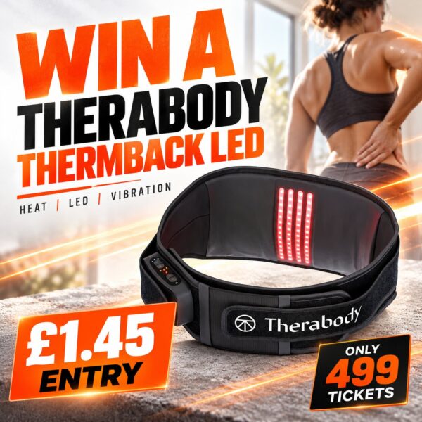 Therabody ThermBack LED recovery wrap in black